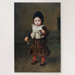 空きカップを持つ少女（ルートヴィヒ・クナウス） ジグソーパズル