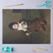 空きカップを持つ少女(ルートヴィヒ・クナウス) 薄葉紙 (クラフト)