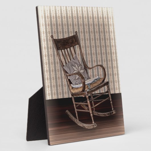 空き古いヴィンテージロッキングチェア フォトプラーク (側面)