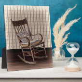 空き古いヴィンテージロッキングチェア フォトプラーク (側面)