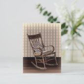 空き古いヴィンテージロッキングチェア ポストカード (スタンド正面)