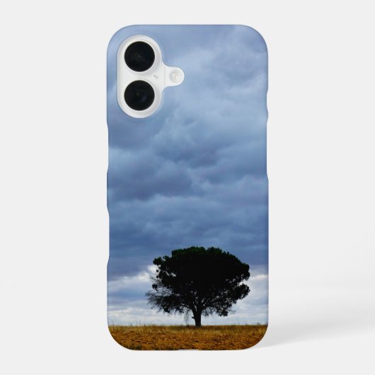 空き地の木 iPhone 16ケース (裏面)