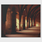 空き廊下の写真 ラッピングペーパー (フラット)