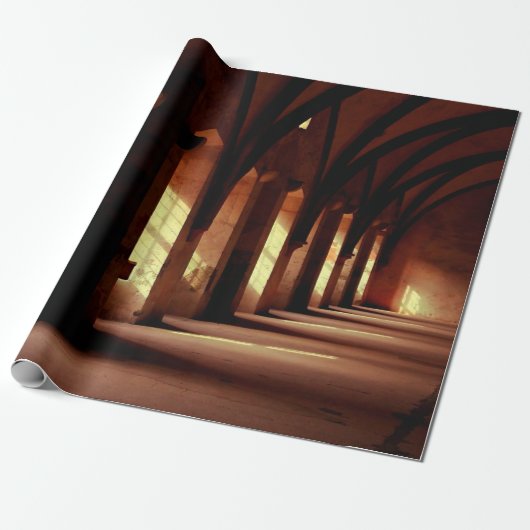 空き廊下の写真 ラッピングペーパー (アンロールド)