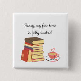 空き時間が満員で申し訳ない 缶バッジ