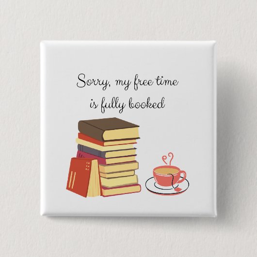 空き時間が満員で申し訳ない 缶バッジ (正面)