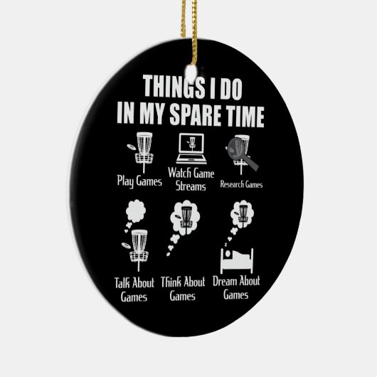 空き時間ディスクゴルフでやること  セラミックオーナメント (右)