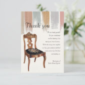 空き椅子悔やみや弔慰サンキューカード (スタンド正面)