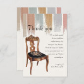 空き椅子悔やみや弔慰サンキューカード (正面/裏面)