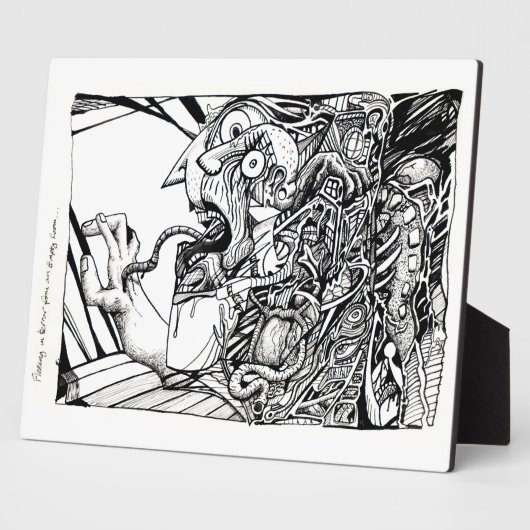 空き部屋から恐怖で逃げ出す… フォトプラーク (側面)