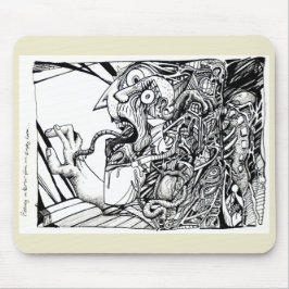 空き部屋から恐怖で逃げ出す… マウスパッド