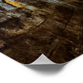 空き鉄道トンネルポスター落書き ポスター (角)