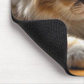 空き食べ物で待っている猫 マウスパッド (コーナー)