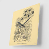 空き鳥フィーダ スクエア壁時計 (傾斜)