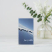 空でか窓側の席の飛行機の翼の上 名刺 (スタンド正面)