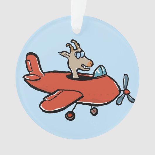 空でヤギを飼う オーナメント (正面)