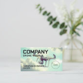 空とロゴのドローン 名刺 (スタンド正面)