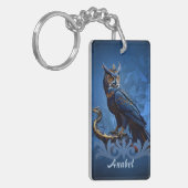 空と地の王、フクロウ威厳のあるル キーホルダー (正面左)