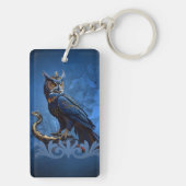 空と地の王、フクロウ威厳のあるル キーホルダー (裏面)