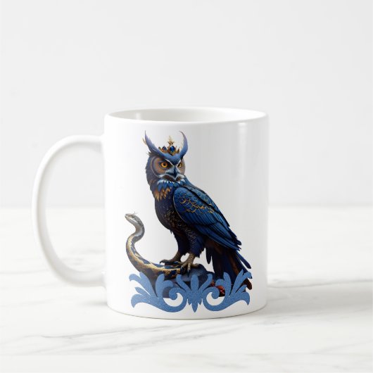 空と地の王、フクロウ威厳のあるル コーヒーマグカップ (左)