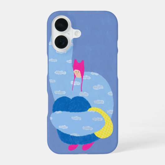 空と少女 iPhone 16ケース (裏面)