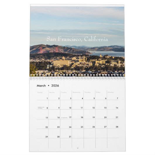 空と水 カレンダー (3月 2026)