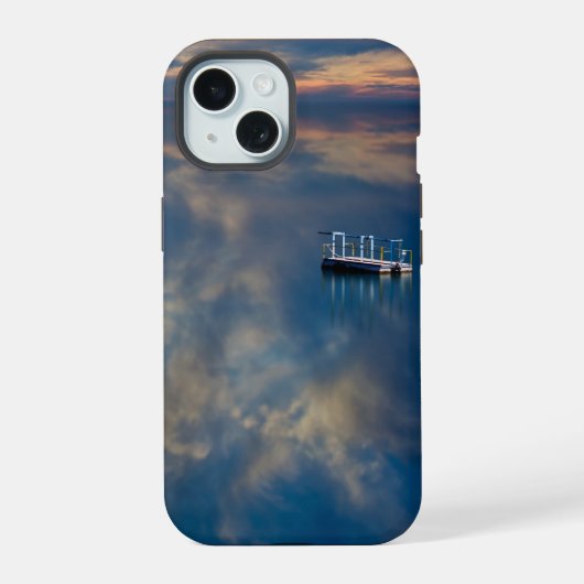 空と海の景色 iPhone 15ケース (裏面)