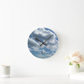 空と雲のアクリルウォールクロック ラウンド壁時計 (ホーム)
