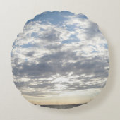 空と雲の丸い枕 ラウンドクッション (正面)