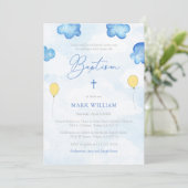 空と雲の黄色い風船のバプテスマ 招待状 (スタンド正面)