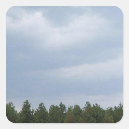 空と雲 スクエアシール (正面)