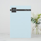 空と黒のブロックひな形 便箋 (スタンド正面)