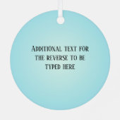 空にカラフル対するパラグライダー – パーソナライズ メタルオーナメント (裏面)