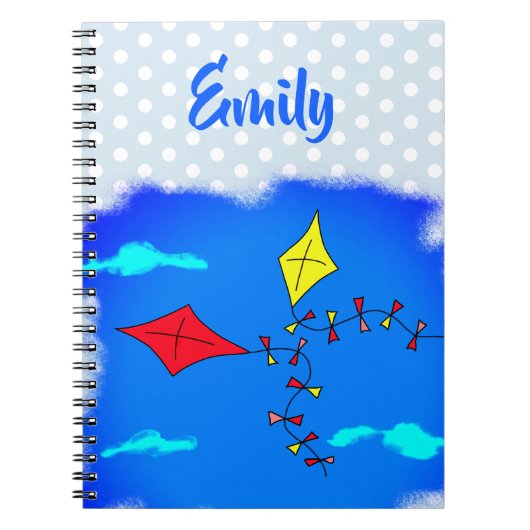 空にキテスを描く 子供の名前 ノートブック (正面)