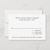 空にダイヤモンドの招待返信カード | ネイビー 出欠カード (裏面)