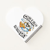 空にチリン' -おもしろいクラウドデザインスパイラル ノートブック (裏面)