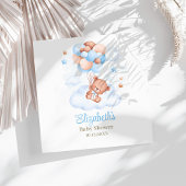 空にテディベア赤ちゃんシャワーナプキンス スタンダードランチョンナプキン