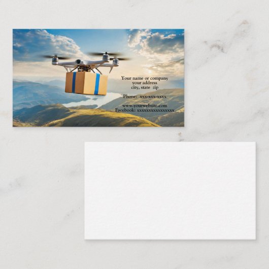 空にドローン 名刺 (正面/裏面)