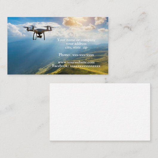 空にドローン 名刺 (正面/裏面)