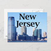 空にニュージャージーのスカイライン ポストカード (正面/裏面)