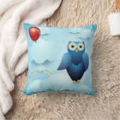 空にフクロウ クッション (ブランケット)
