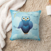 空にフクロウ クッション (ブランケット)