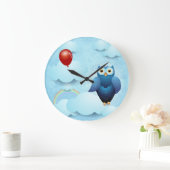 空にフクロウ ラージ壁時計 (ホーム)