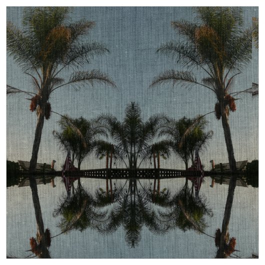 空にヤシの木を植える ファブリック (見本)