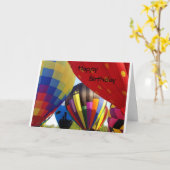 **空に到達**いびく/ハッピーバースデーを持つ カード (黄色い花)