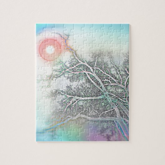 空に向かって手を伸ばす ジグソーパズル (縦)