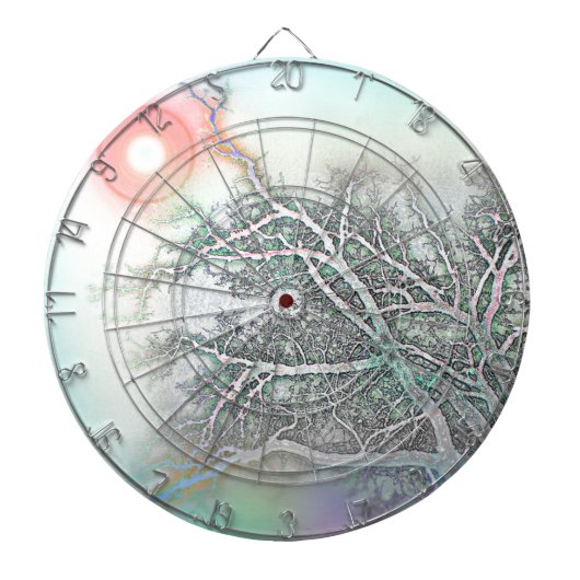 空に向かって手を伸ばす ダーツボード (正面)