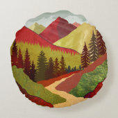 空に向かって歩く ラウンドクッション (裏面)