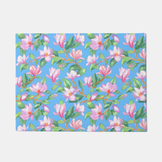 空に咲くマグノリア ドアマット (正面)