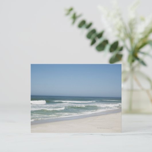 空に対するビーチの美澄んしい景色2 ポストカード (スタンド正面)